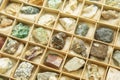 Old-fashioned collection of minerals