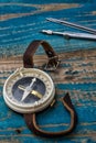 Old-fashioned compass Royalty Free Stock Photo