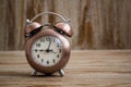 Old Fashioned Copper Alarm Clock Royalty Free Stock Photo