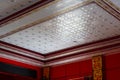 Old-fashioned decoration style conference hall ceiling Royalty Free Stock Photo