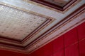 Old-fashioned decoration style conference hall ceiling Royalty Free Stock Photo
