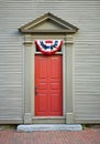 Old Fashioned Door with Independence Swag Royalty Free Stock Photo