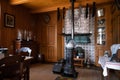 Old fashioned Dutch interior, wooden stove and room decoration in small fisherman`s house in North-Holland, Enkhuizen, Netherland