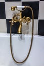 Old fashioned faucet in the bathroom Royalty Free Stock Photo