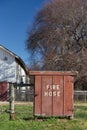 Old Fashioned Fire Hose Box Royalty Free Stock Photo