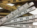 Old fashioned folding rulers