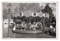 Old fashioned french carousel with horses Vintage photo