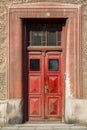 Old fashioned front door entrance, Europe Royalty Free Stock Photo