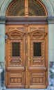 Old fashioned front door entrance, Europe Royalty Free Stock Photo