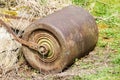 Old fashioned garden roller