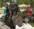 Old-fashioned gas engines at a summer fair in kentucky