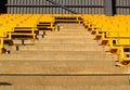 Old-fashioned grandstand seating or bleachers