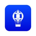 Old fashioned helium balloon icon digital blue