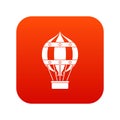 Old fashioned helium balloon icon digital red