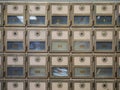 Old fashioned individual lockable mail boxes