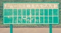 Old fashioned Japanese baseball score board Royalty Free Stock Photo