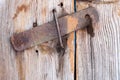 The old-fashioned latch on the door, the old castle Royalty Free Stock Photo