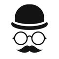 Old fashioned man vector icon Royalty Free Stock Photo