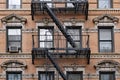 Old fashioned Manhattan apartment building facade Royalty Free Stock Photo