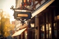 old fashioned metal store sign