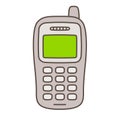 Old fashioned mobile phone drawing Royalty Free Stock Photo