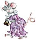 Old-fashioned mouse cartoon illustration Royalty Free Stock Photo