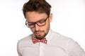 Old-fashioned nerdy businessman Royalty Free Stock Photo