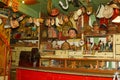 Old-fashioned party store with masks and party attributes in the open air museum of Enkhuizen, the Netherlands