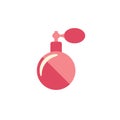 Vintage perfume bottle flat style vector icon