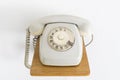 Old-fashioned phone isolated on white background Royalty Free Stock Photo