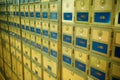 Old Fashioned Post Office Boxes Royalty Free Stock Photo