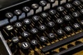 Old Fashioned QWERTZ Typewriter Royalty Free Stock Photo