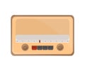 Old fashioned radio flat vector illustration