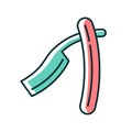 Old fashioned razor RGB color icon Royalty Free Stock Photo