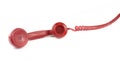 Old fashioned red telephone handset Royalty Free Stock Photo