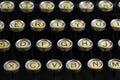 Old Fashioned Remington Portable Typewriter Closeup Keys