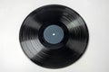 Old-fashioned Retro Vinyl Record on a Gray Background. AI Generative Royalty Free Stock Photo