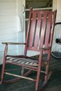 Old fashioned rocker on the porch Royalty Free Stock Photo