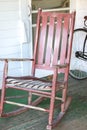 Old fashioned rocker on the porch Royalty Free Stock Photo