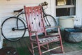 Old fashioned rocker on the porch Royalty Free Stock Photo