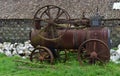 Old Fashioned Steam Tractor Rusting on a Farm Royalty Free Stock Photo