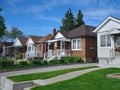 Old fashioned 1950s style working class bungalows Royalty Free Stock Photo