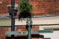 Old fashioned signpost in City of York, England