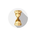 Old-fashioned simple 3d hourglass, time management business icon Royalty Free Stock Photo