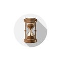 Old-fashioned simple 3d hourglass, time management business icon Royalty Free Stock Photo