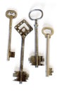 Old fashioned skeleton keys Royalty Free Stock Photo