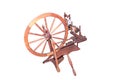 Old fashioned spinning wheel isolated Royalty Free Stock Photo