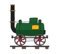 Old fashioned Steam Engine locomotive in a hand drawn doodle sketch style Royalty Free Stock Photo