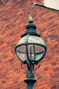 Old fashioned street light, round shape.