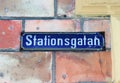 Old-fashioned street sign in LuleÃÂ¥ Royalty Free Stock Photo